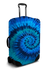 Blue tie dye suitcase cover