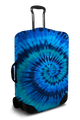 Custom Suitcase Cover - Blue Tie Dye Design