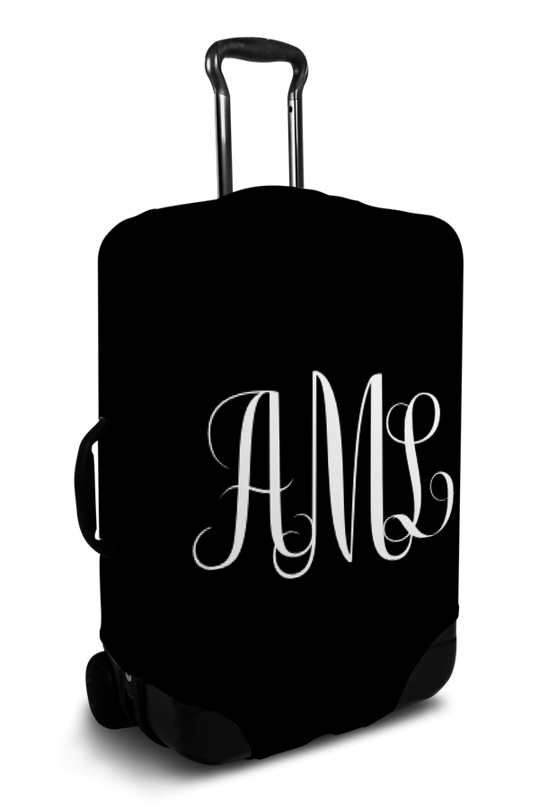 Custom Suitcase Cover - Monogram Initials Design