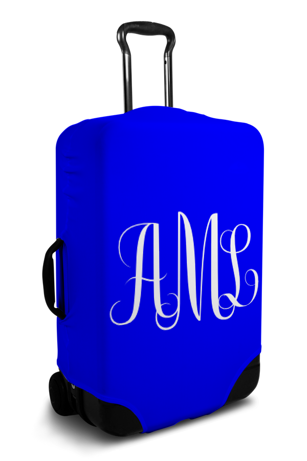 Custom Suitcase Cover - Monogram Initials Design