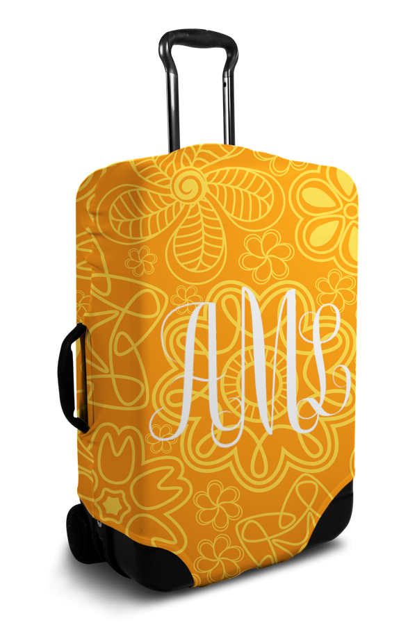 Custom Suitcase Cover - Monogram Initials Design