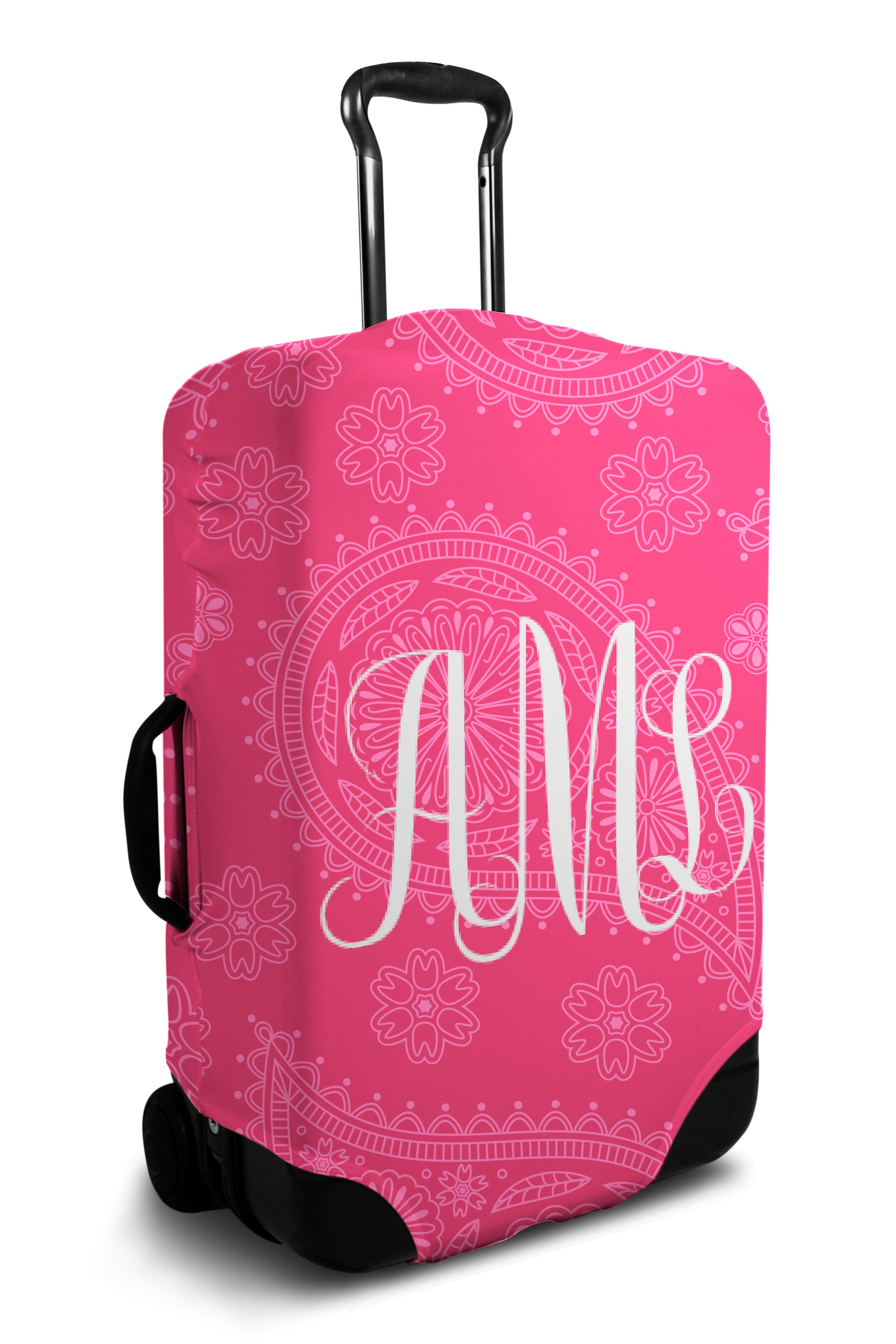 Custom Suitcase Cover - Monogram Initials Design