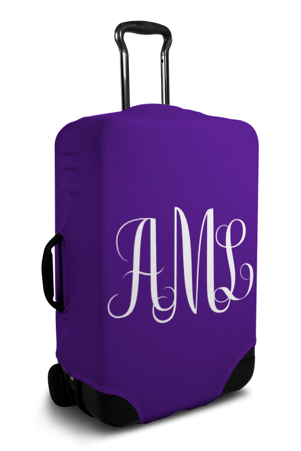 Custom Suitcase Cover - Monogram Initials Design