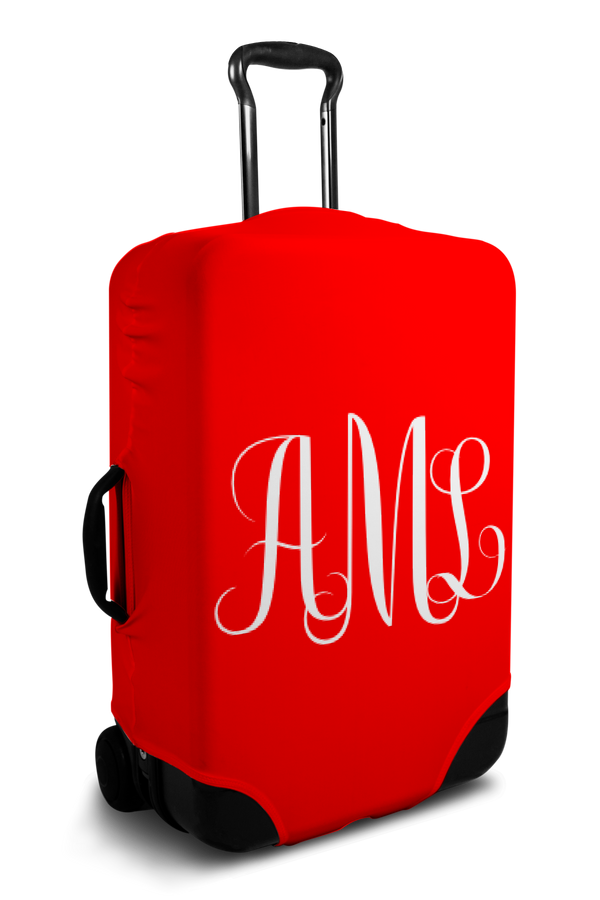 Custom Suitcase Cover - Monogram Initials Design