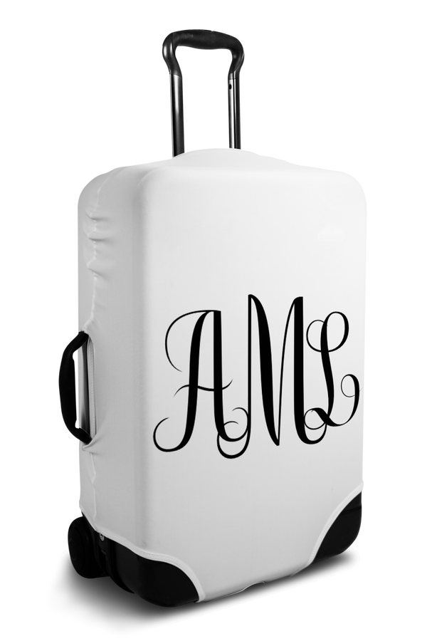 Custom Suitcase Cover - Monogram Initials Design