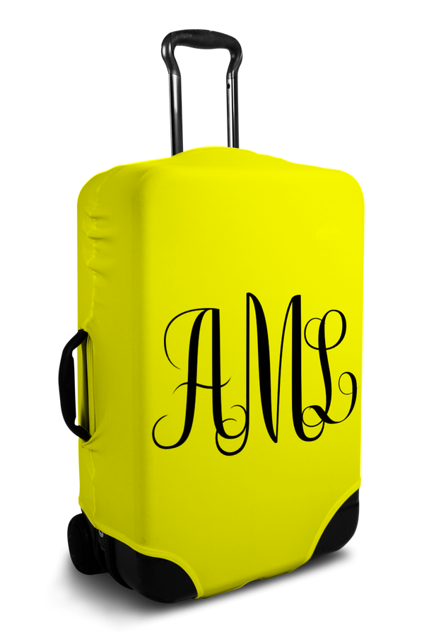 Custom Suitcase Cover - Monogram Initials Design