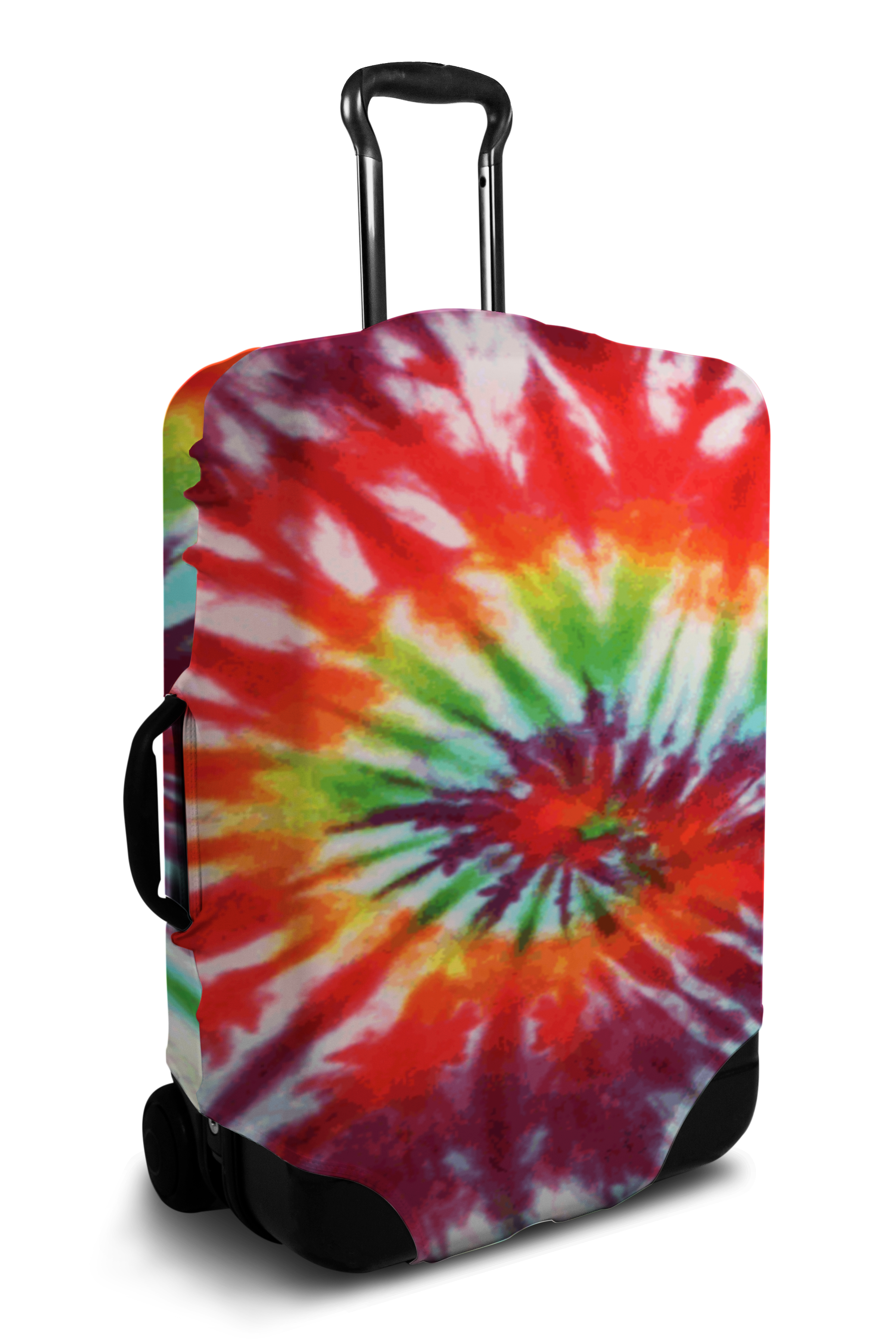 Red tie dye luggage