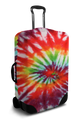 Custom Suitcase Cover - Red Tie Dye Design
