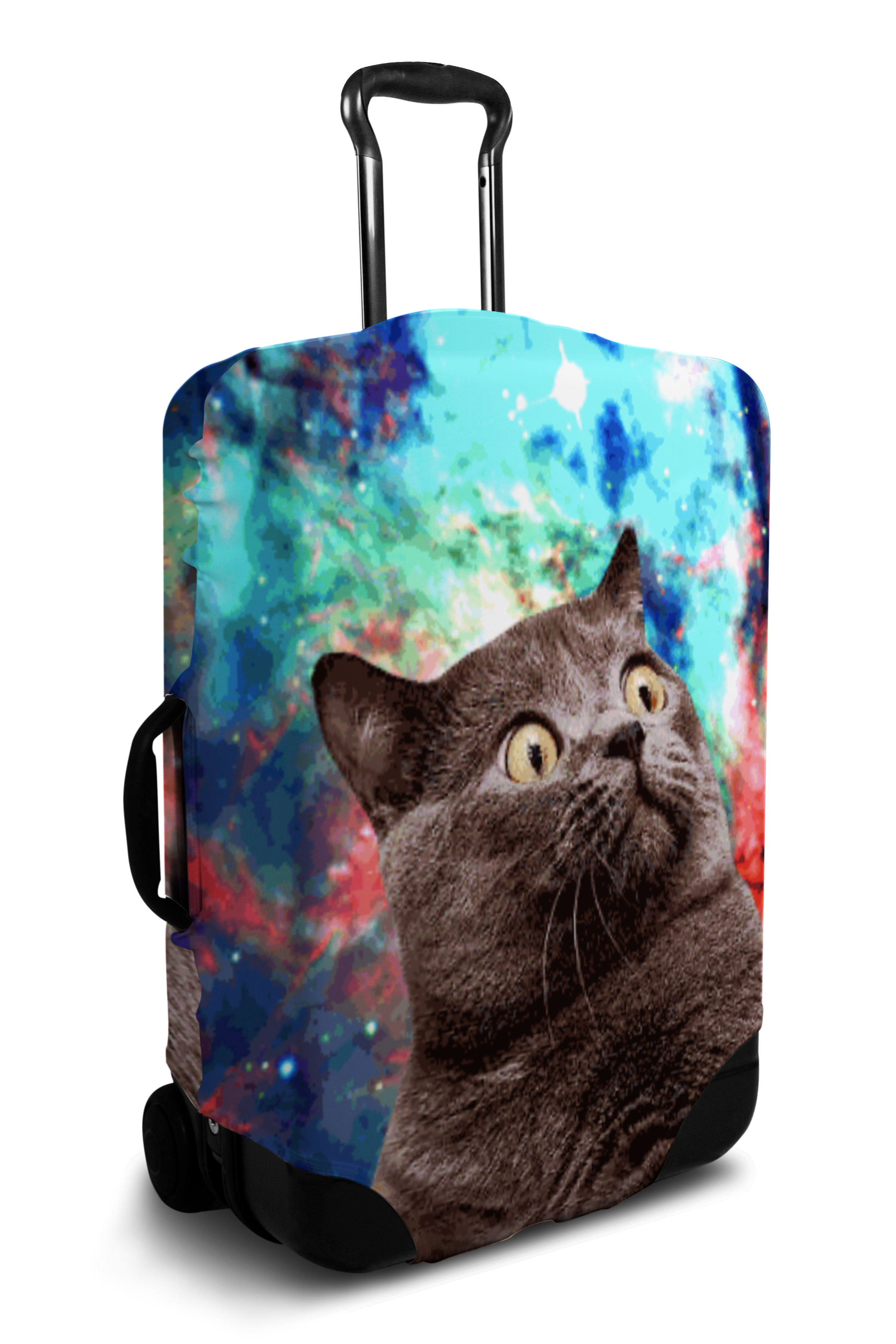 Space Cat luggage cover