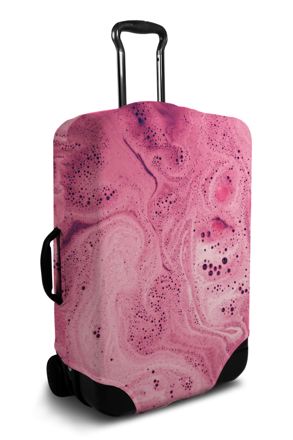 Pink Foam suitcase cover