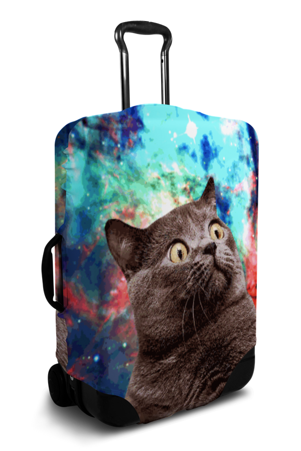 Space Cat luggage cover